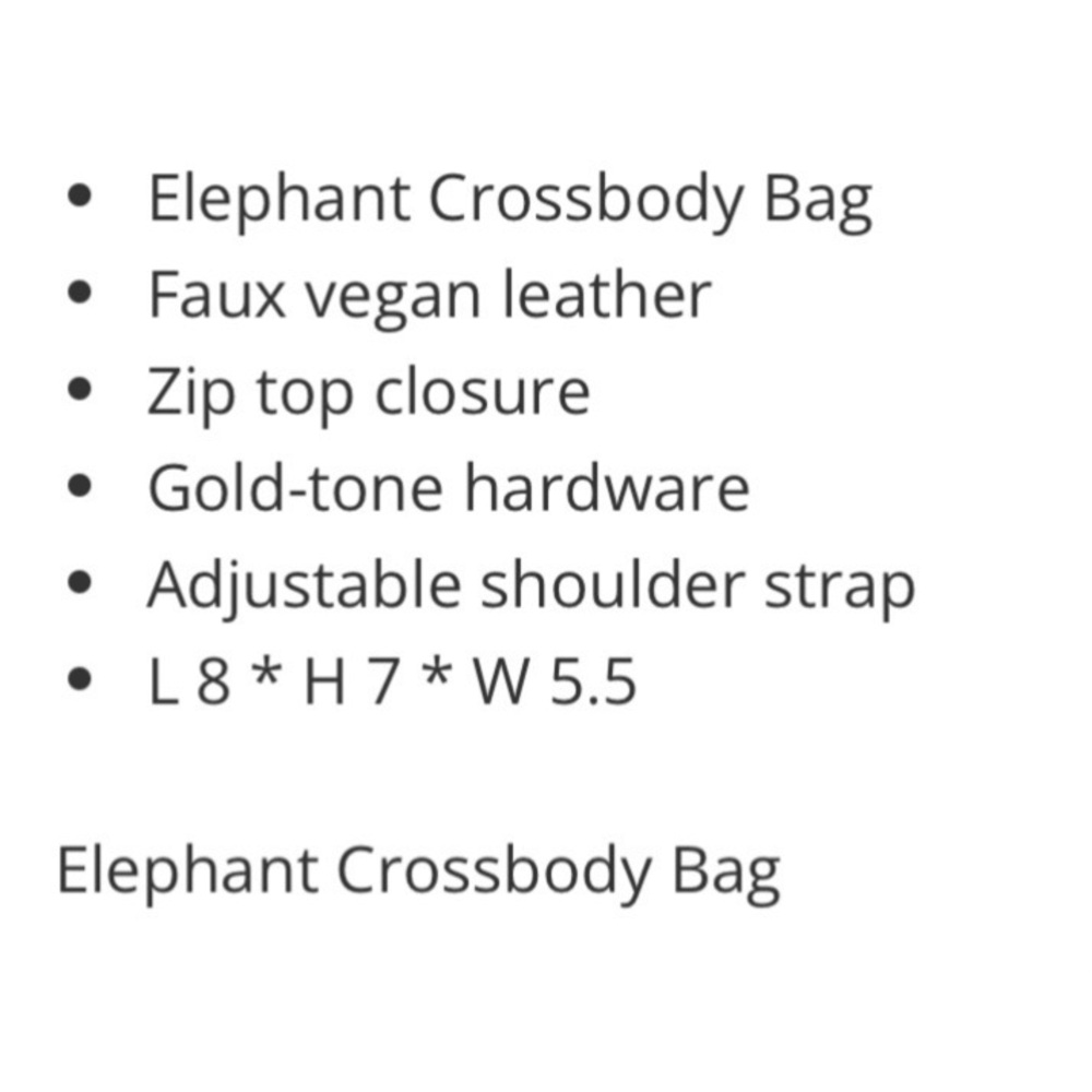 NEW Olive Green Elephant-Shaped Women's Crossbody Bag - Picture 2 of 2